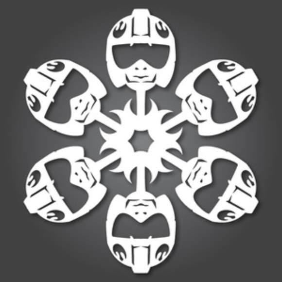 Galaxy Paper Snowflakes x 4 | Space Decor | Snowflake Garland | Star Wars - Picture 11 of 14